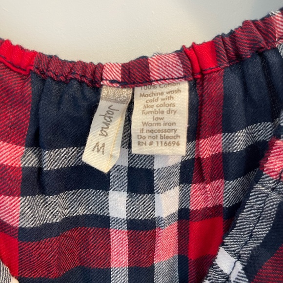 Plaid off the shoulder blouse - Picture 2 of 3